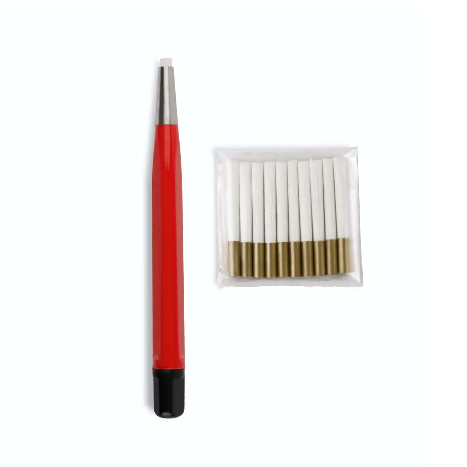 Stylo / gomme en fibre de verre avec 10 pointes de rechange