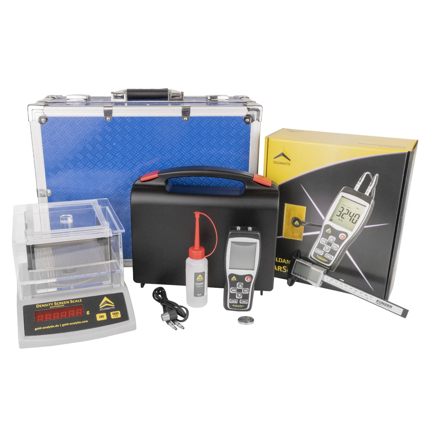 barrenprüfset gax1000 goldbarren testen dichte ultraschall